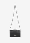 Wojas Black Leather Crossbody Bag with Silver Detail | 80320-51