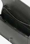 Wojas Black Leather Crossbody Bag with Silver Detail | 80320-51