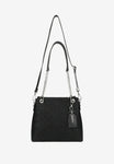 Wojas Black Leather Handbag with Unique Design and Key Ring | 80316-71