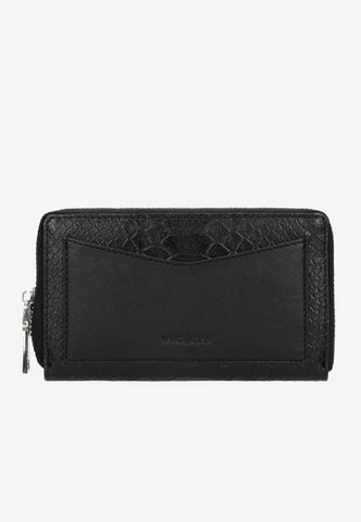 Wojas Black Leather Zip Around Wallet | 91065-51