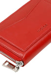 Wojas Red Leather Zip Around Wallet | 91065-55