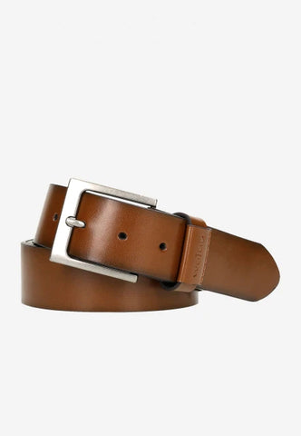 Wojas Brown Leather Classic Prong Buckle Belt | 93078-52