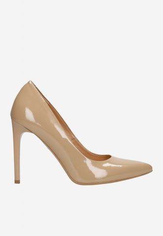 Wojas Dark Beige Leather High Heels | 35089-34