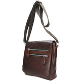 Wojas Dark Brown Leather Messenger Bag | 687652