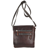 Wojas Dark Brown Leather Messenger Bag | 687652