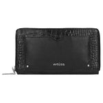 Wojas Crocodile Embossed Leather Zip Around Wallet | 995351