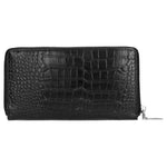 Wojas Crocodile Embossed Leather Zip Around Wallet | 995351