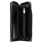Wojas Crocodile Embossed Leather Zip Around Wallet | 995351