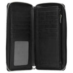 Wojas Crocodile Embossed Leather Zip Around Wallet | 995351
