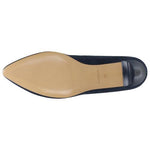 Wojas Navy Blue Leather High Heels | 3503566