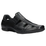 Wojas Black Leather Sandals - Sneakers | 906351