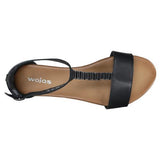 Wojas Black Leather Sandals | 7600851
