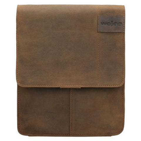 Wojas Brown Leather Messenger Bag | 8004392