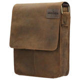 Wojas Brown Leather Messenger Bag | 8004392