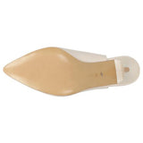 Beige Leather Single Strap High Heels | 35020-54