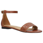 Wojas Brown Leather Single Strap Sandals | 7600753