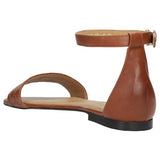 Wojas Brown Leather Single Strap Sandals | 7600753