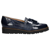 Wojas Navy Blue Leather Loafers | 4605076