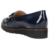 Wojas Navy Blue Leather Loafers | 4605076