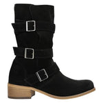 Black Leather Spring Ankle Boots | 5506961