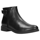 Wojas Black Leather Insulated Ankle Boots with Strap | 5507671