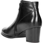 Wojas Black Insulated Leather Heeled Ankle Boots | 5506551