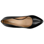 Wojas Black Leather High Heels | 3505551
