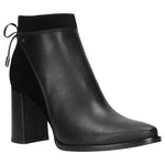 Wojas Black Leather Ankle Boots witch Cute Lace on Back | 5507471
