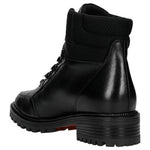 Wojas Black Leather Ankle Boots with Red Sole | 6400881