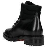 Wojas Black Leather Ankle Boots with Red Sole | 6400881