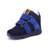 Bartek Boys' Navy Blue Leather Ankle Sneakers | 1090-SAAS