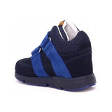 Bartek Boys' Navy Blue Leather Ankle Sneakers | 1090-SAAS