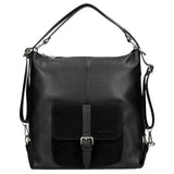 Wojas Black Leather Handbag and/or Backpack | 8002171