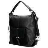 Wojas Black Leather Handbag and/or Backpack | 8002171