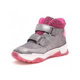 Bartek Girls' Silver & Pink Waterproof Ankle Sneakers | 7091-11MS