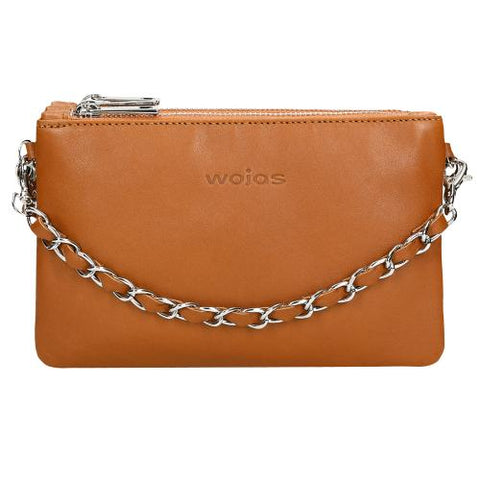 Wojas Light Brown Leather Shoulder Bag | 8011753