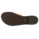 Wojas Beige Leather Slide Sandals | 7400854