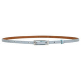 Wojas Women's Thin Light Blue Leather Belt | 9304456