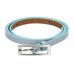 Wojas Women's Thin Light Blue Leather Belt | 9304456