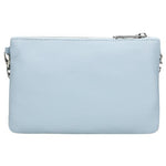 Wojas Blue  Leather 3-pockets Crossbody Bag with Decorative Strap | 8011656