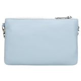 Wojas Blue  Leather 3-pockets Crossbody Bag with Decorative Strap | 8011656