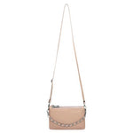 Wojas Dusty Pink Leather 3-pockets Crossbody Bag with Decorative Strap | 8011654