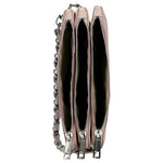 Wojas Dusty Pink Leather 3-pockets Crossbody Bag with Decorative Strap | 8011654