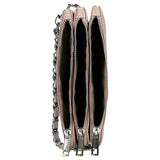 Wojas Dusty Pink Leather 3-pockets Crossbody Bag with Decorative Strap | 8011654