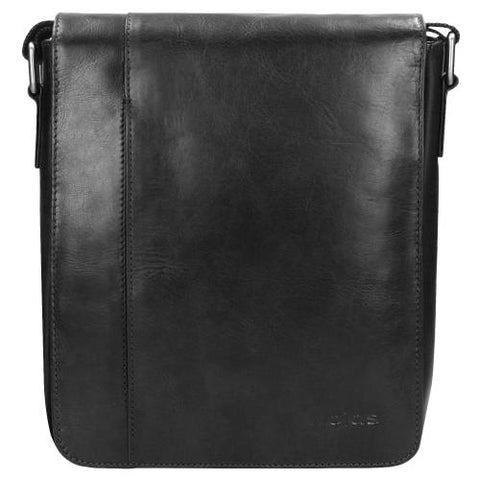 Wojas Black Leather Messenger Bag | 8004251