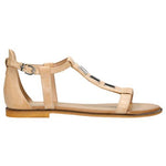 Women Beige Leather Sandals