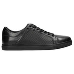 Wojas Black Leather Sneakers with Decorative Embossing | 10035-51