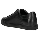 Wojas Black Leather Sneakers with Decorative Embossing | 10035-51