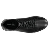 Wojas Black Leather Sneakers with Decorative Embossing | 10035-51