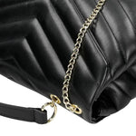 Wojas Black Quilted Leather Crossbody Bag | 8016951
